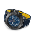 Breitling Super Avenger Chronograph 48 Night Mission Blue Dial Blue Leather Strap Watch for Men - V13375101C1X2