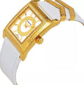 Versace DV25 Diamonds White Dial White Leather Strap Watch For Women - VQF060015