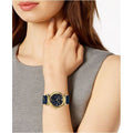 Versace Greca Blue Dial Blue Leather Strap Watch for Women - VERE00218