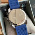 Guess Velocity Blue Dial Blue Rubber Strap Watch for Men - W0599G2