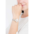 Swarovski Crystal Flower Grey Dial Grey Leather Strap Watch for for Women - 5552424