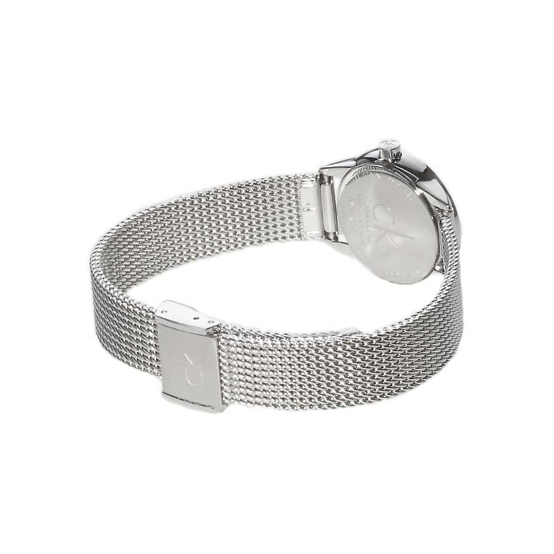 Calvin Klein Minimal Grey Dial Silver Mesh Bracelet Watch for Women - K3M2312X