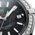 Tag Heuer Aquaracer Black Mother of Pearl Dial Black Textile Strap Watch for Women - WAY131P.FT6092