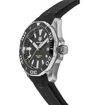 Tag Heuer Aquaracer Black Dial Black Rubber Strap Watch for Men - WAY111A.FT6151
