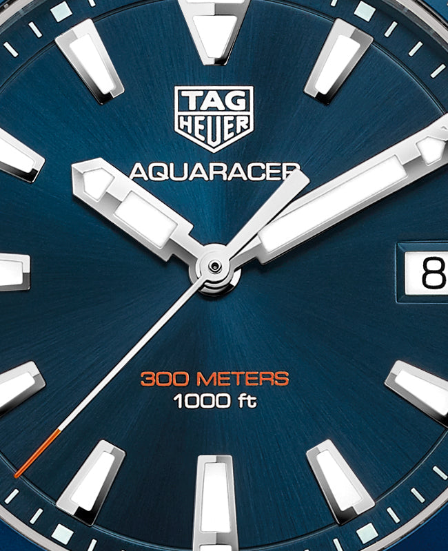 Tag Heuer Aquaracer Blue Dial Blue Rubber Strap Watch for Men - WAY111C.FT6155