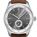 Breitling Premier Automatic Anthracite Dial Brown Leather Strap Watch for Men - A37340351B1X1