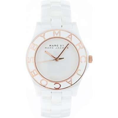 Marc Jacobs Marc Blade White Dial White Ceramic Strap Watch for Women - MBM9502